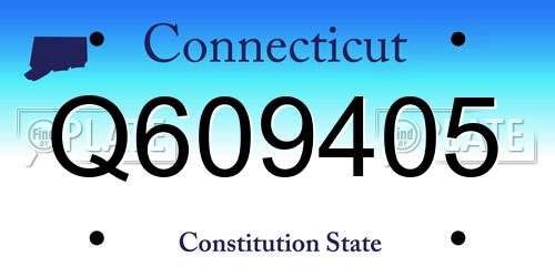 Q609405 Connecticut License Plate