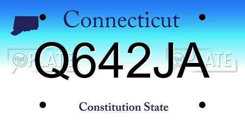 Q642JA Connecticut License Plate