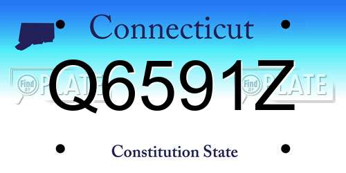 Q6591Z Connecticut License Plate