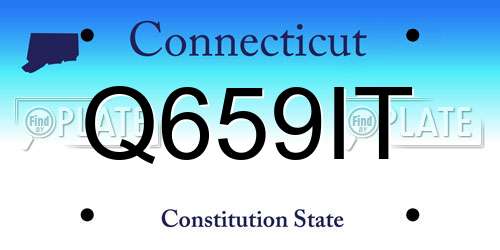 Q659IT Connecticut License Plate