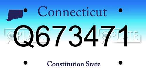 Q673471 Connecticut License Plate