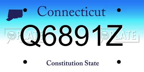 Q6891Z Connecticut License Plate