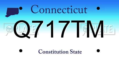 Q717TM Connecticut License Plate