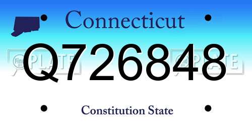 Q726848 Connecticut License Plate