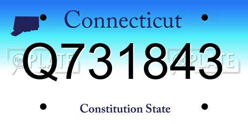Q731843 Connecticut License Plate