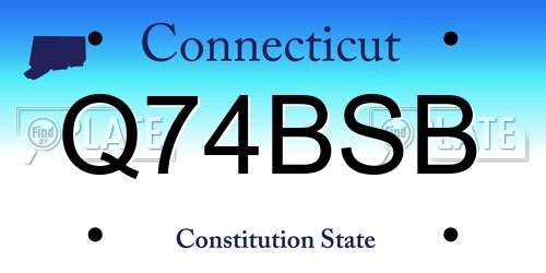 Q74BSB Connecticut License Plate