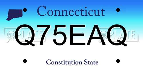 Q75EAQ Connecticut License Plate