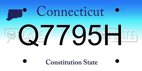 Q7795H Connecticut License Plate
