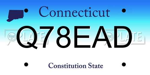 Q78EAD Connecticut License Plate