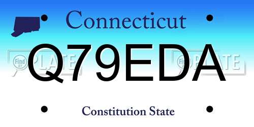 Q79EDA Connecticut License Plate