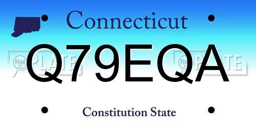 Q79EQA Connecticut License Plate
