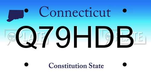 Q79HDB Connecticut License Plate