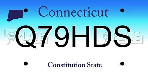 Q79HDS Connecticut License Plate
