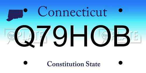 Q79HOB Connecticut License Plate