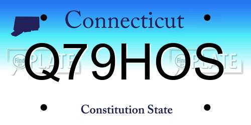 Q79HOS Connecticut License Plate