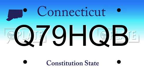 Q79HQB Connecticut License Plate