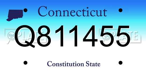 Q811455 Connecticut License Plate