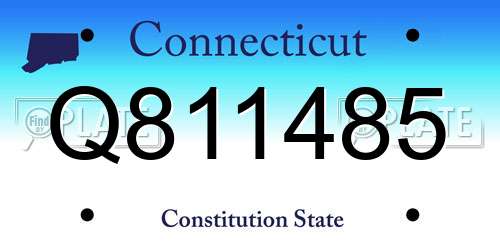Q811485 Connecticut License Plate