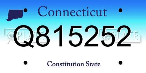 Q815252 Connecticut License Plate