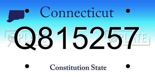 Q815257 Connecticut License Plate