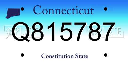Q815787 Connecticut License Plate