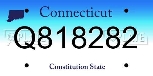 Q818282 Connecticut License Plate