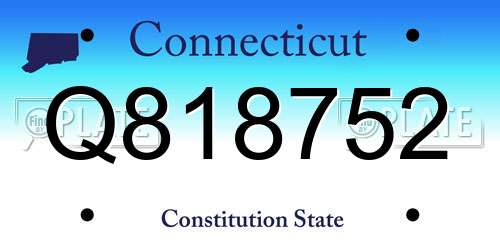 Q818752 Connecticut License Plate