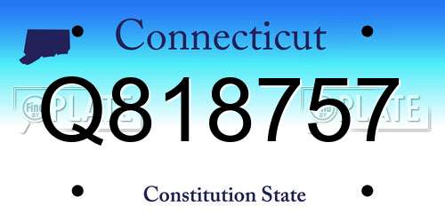 Q818757 Connecticut License Plate