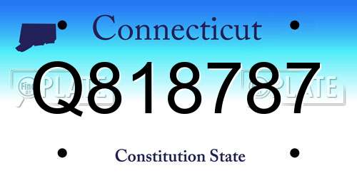 Q818787 Connecticut License Plate