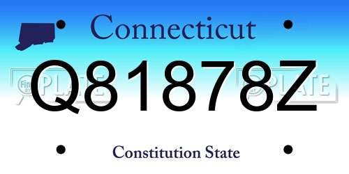 Q81878Z Connecticut License Plate