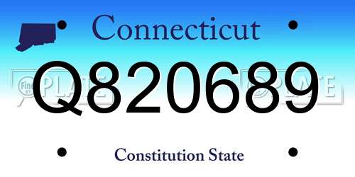 Q820689 Connecticut License Plate