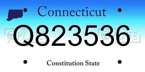Q823536 Connecticut License Plate