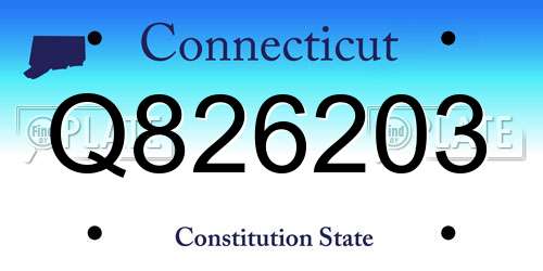 Q826203 Connecticut License Plate