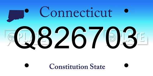 Q826703 Connecticut License Plate