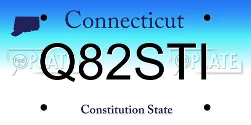 Q82STI Connecticut License Plate