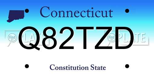 Q82TZD Connecticut License Plate