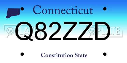 Q82ZZD Connecticut License Plate