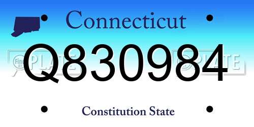 Q830984 Connecticut License Plate