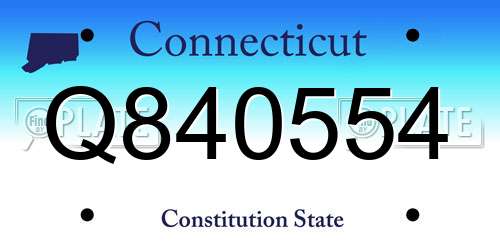 Q840554 Connecticut License Plate