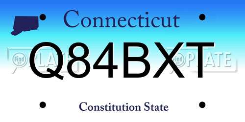 Q84BXT Connecticut License Plate