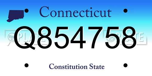 Q854758 Connecticut License Plate