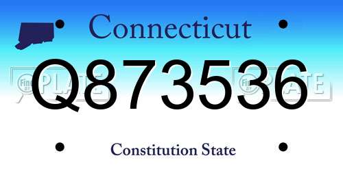 Q873536 Connecticut License Plate