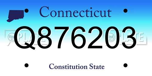Q876203 Connecticut License Plate