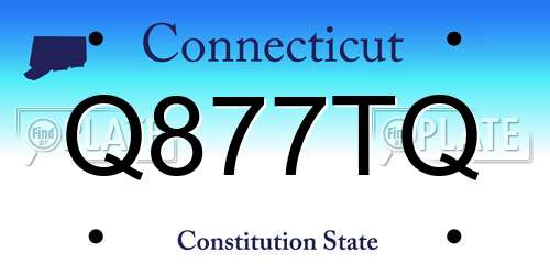 Q877TQ Connecticut License Plate