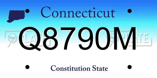 Q8790M Connecticut License Plate