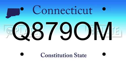 Q879OM Connecticut License Plate