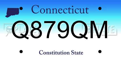 Q879QM Connecticut License Plate