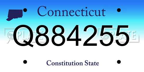 Q884255 Connecticut License Plate