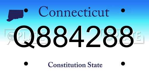 Q884288 Connecticut License Plate