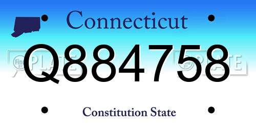 Q884758 Connecticut License Plate